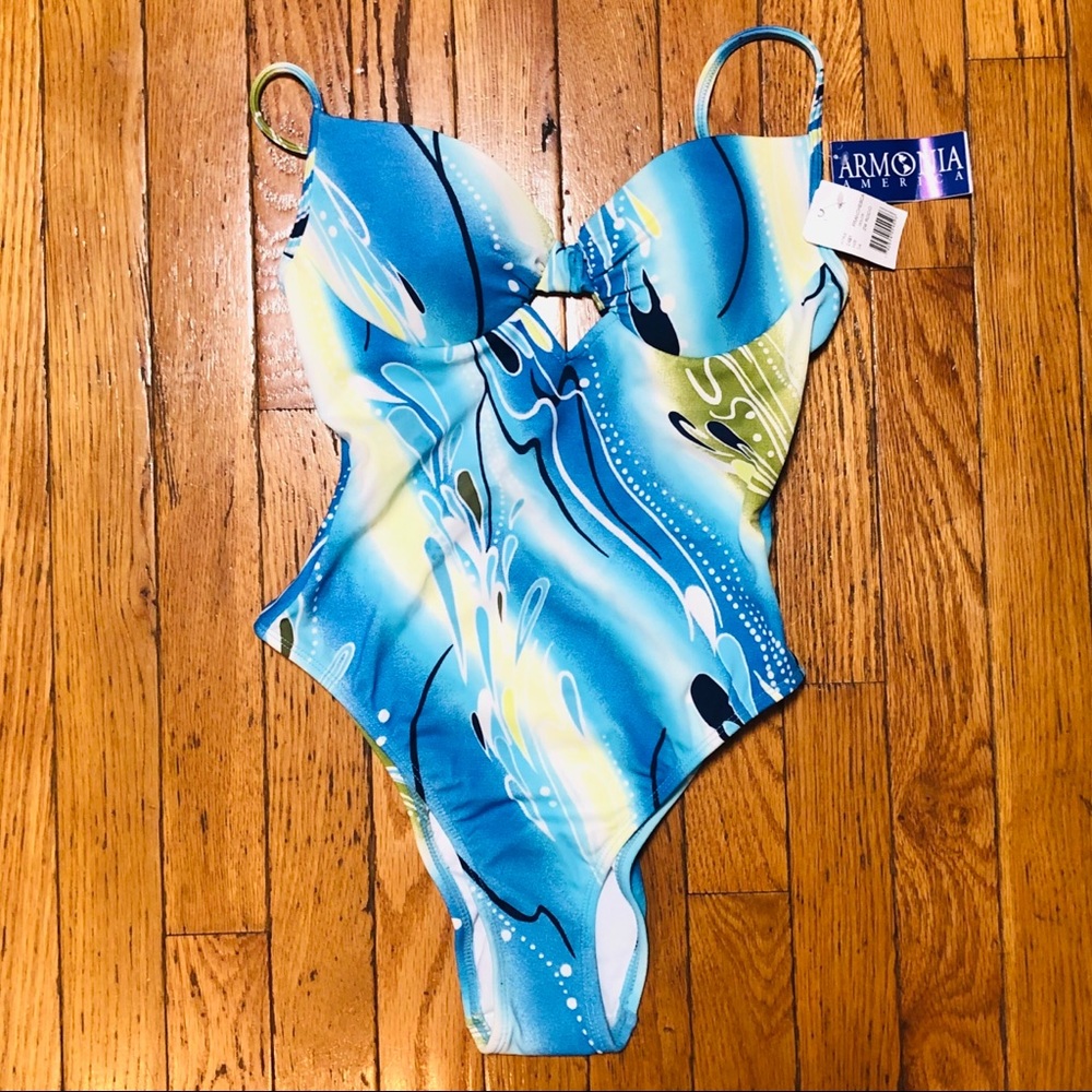 NWT Armonía America Blue One Piece Swimsuit